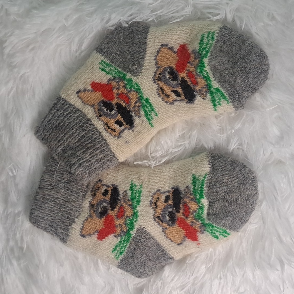 Wool Kids Sock ,Chunky & Warm 100% Wool 1 Pair